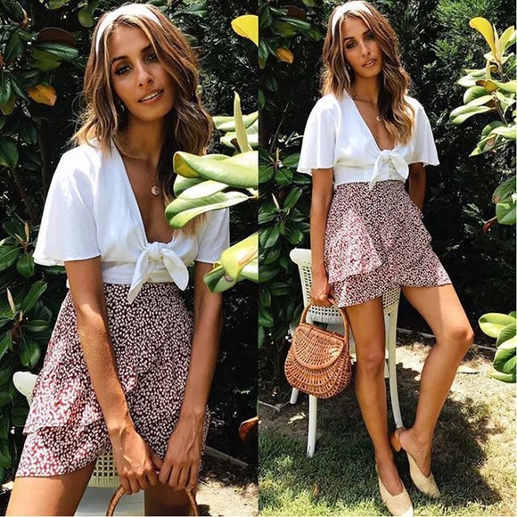 Flutter Wrap Mini Skirt - Picture 6 of 6